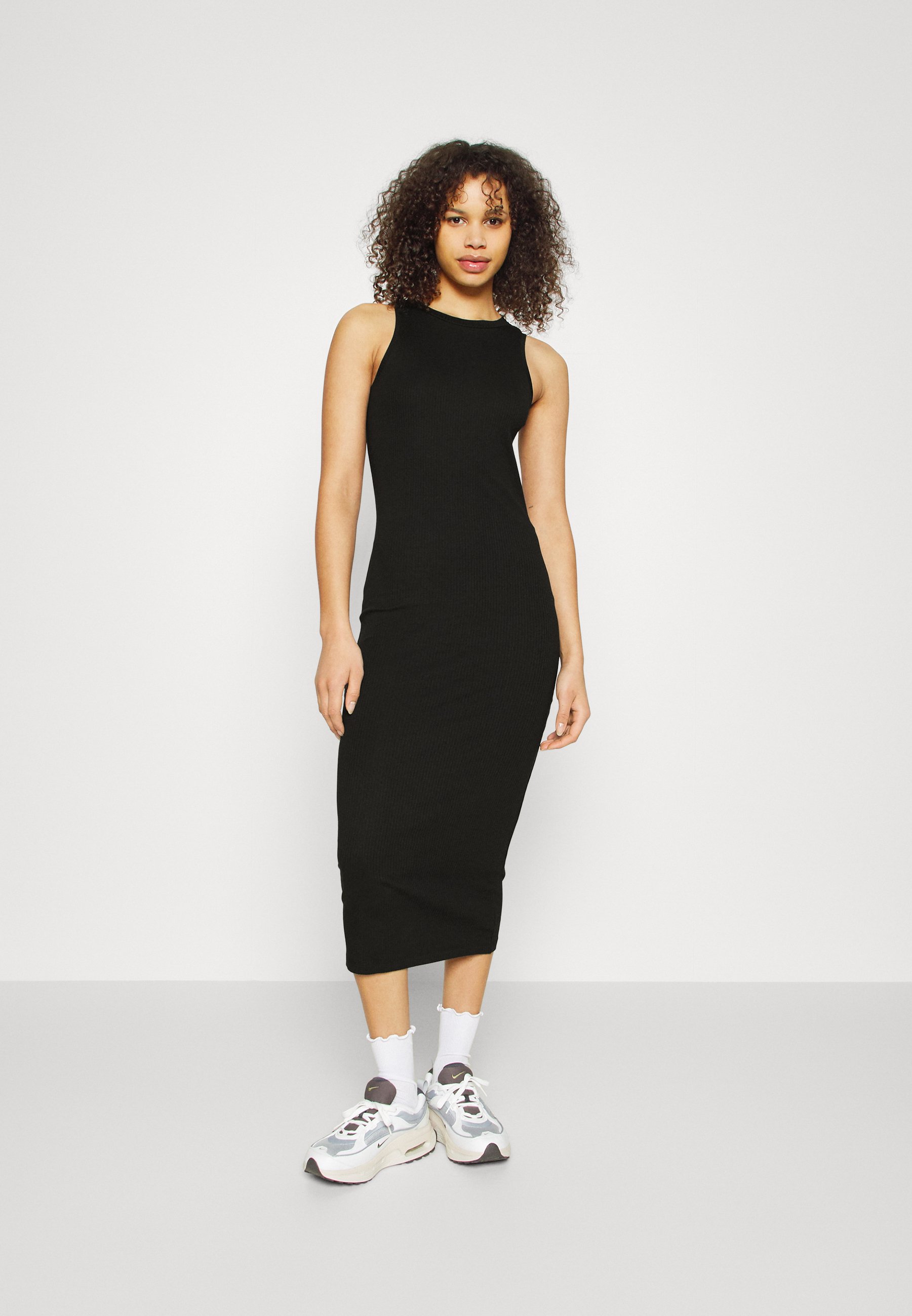VERO MODA Abito Midi Aderente A Coste Con Maniche Lunghe - VMLAVENDER - 95% Cotone 5% Elastan - copertina