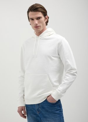 CON TINTA UNITA  - Sweat à capuche - bianco