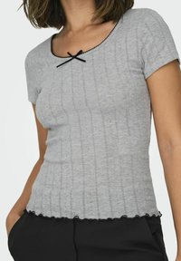 ONLY ONLTENNA DETAIL - T-shirt basic - light grey melange
