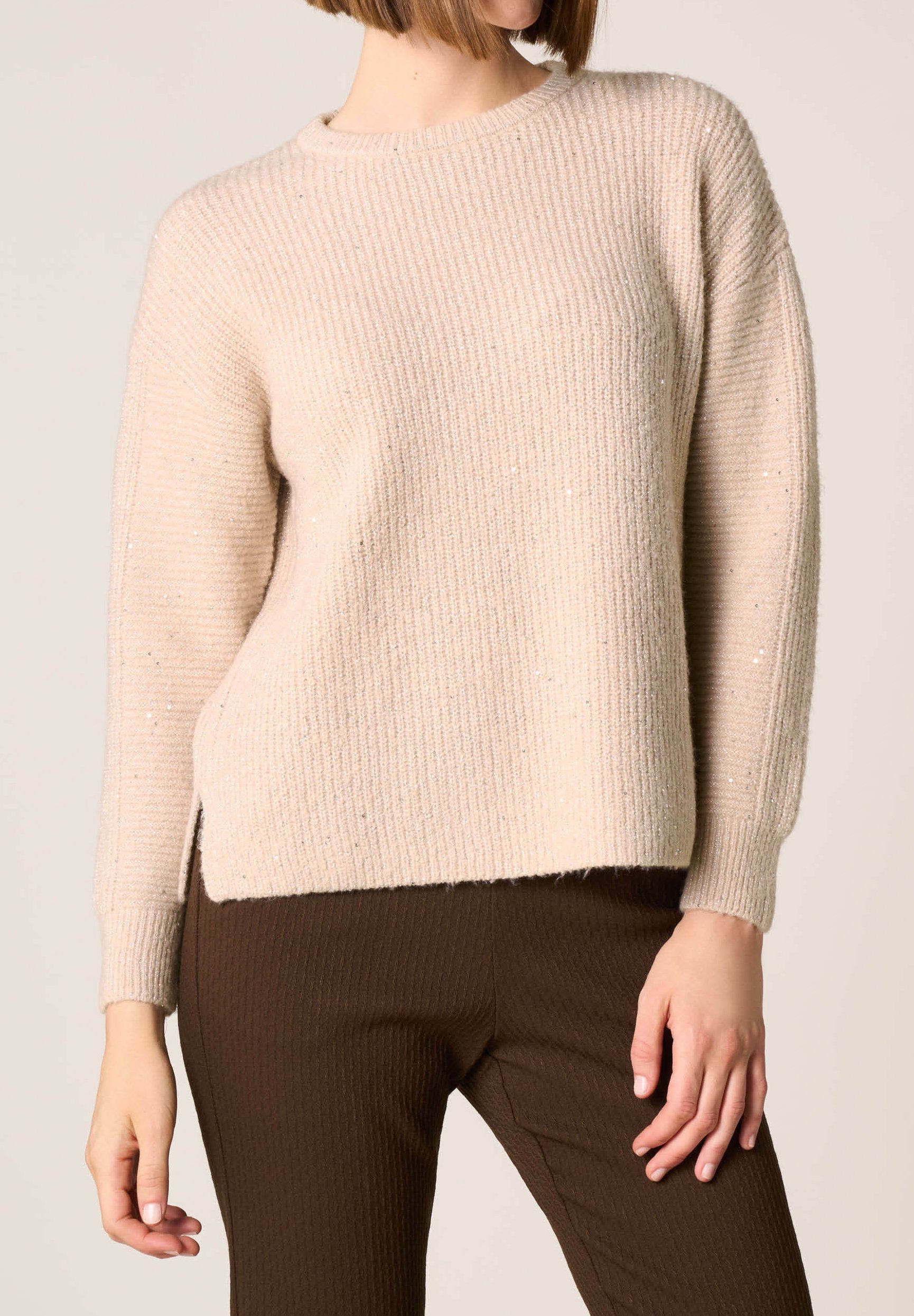 Maglia Goldenpoint Donna Maglia Donna Goldenpoint Scollo A V Manica Lunga - 95% Viscosa 5% Elastan | Vestibilità Aderente E Morbida | Per Tutti I Giorni Maglia Lunga Donna