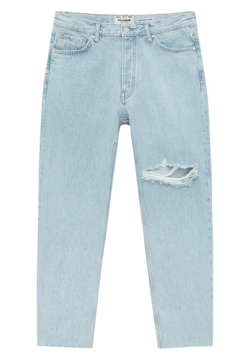 Herren Skinny Fit | PULL&BEAR STANDARD-FIT-JEANS MIT ZIERRISSEN AN DEN HOSENBEINEN Jeans Straight Leg royal blue/royal - VY83591 Herren Skinny Fit | PULL&BEAR STANDARD-FIT-JEANS MIT ZIERRISSEN AN DEN HOSENBEINEN Jeans Straight Leg royal blue/royal - VY83591