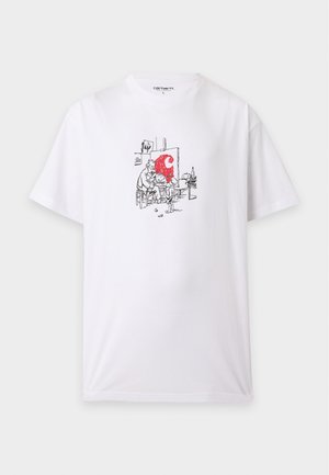 Carhartt WIP, OLD PAINTER - Μπλουζάκι με στάμπα - white