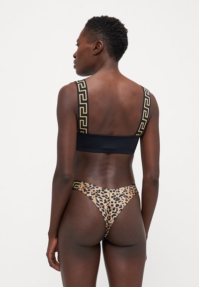 Versace SWIM SLIP VITA LEOPARD ALL OVER PRINT - Spodní díl bikin - natural/black/gold