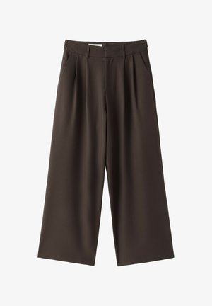 Stradivarius, WIDE-LEG SMART TROUSERS WITH BUTTONS - Pantalon classique - mottled brown
