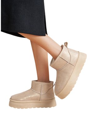 Super Mode FOURRÉES PLATEFORME - Bottes de neige - taupe métal