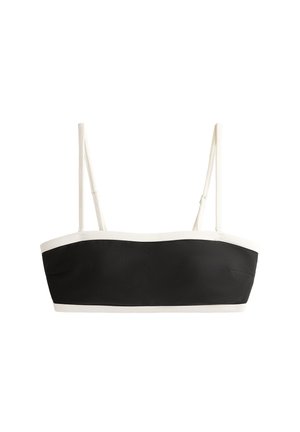 OYSHO CONTRAST TRIM BANDEAU - Bikiniyläosa - black
