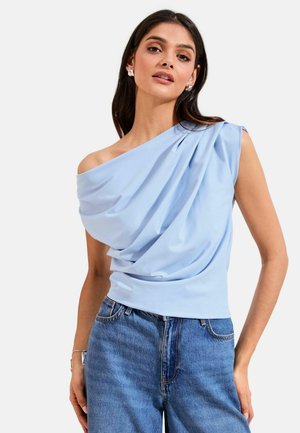 REGULAR FIT - OFF THE SHOULDER - Blúzka - blue