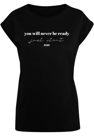 JUST START - Print T-shirt - black