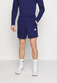 adidas Performance - TRAIN ESSENTIALS SHORTS - Športové šortky - dark blue/white Miniatúrny obrázok 1