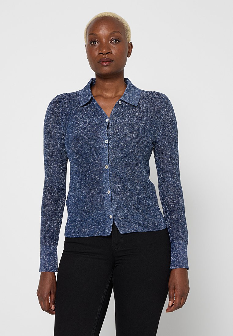Mango Blouse donkerblauw