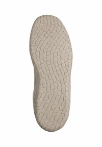 Semelle d'une chaussure en beige clair, présentant une surface texturée avec un grip motif et la taille "37" en relief près du talon.