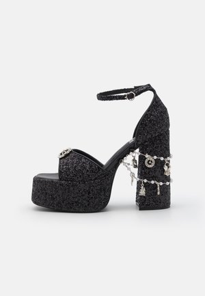 FRANK FURTER CHARM - Sandalen met plateauzool - black