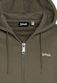 Schott Sudadera con cremallera - sage kaki