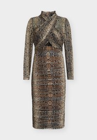 ALIYAH PRINTED MIDI DRESS - Vestito elegante - snake skin