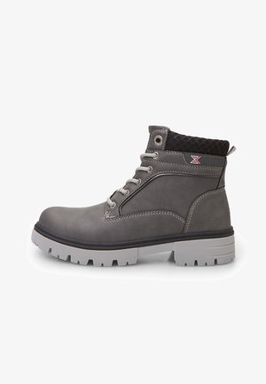 Členkové čižmy na platforme - grey