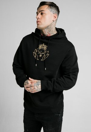 OVERHEAD TAPE HOODIE - Hoodie - black/gold