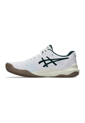 GEL CHALLENGER - Clay court tennis shoes - white/saxon green