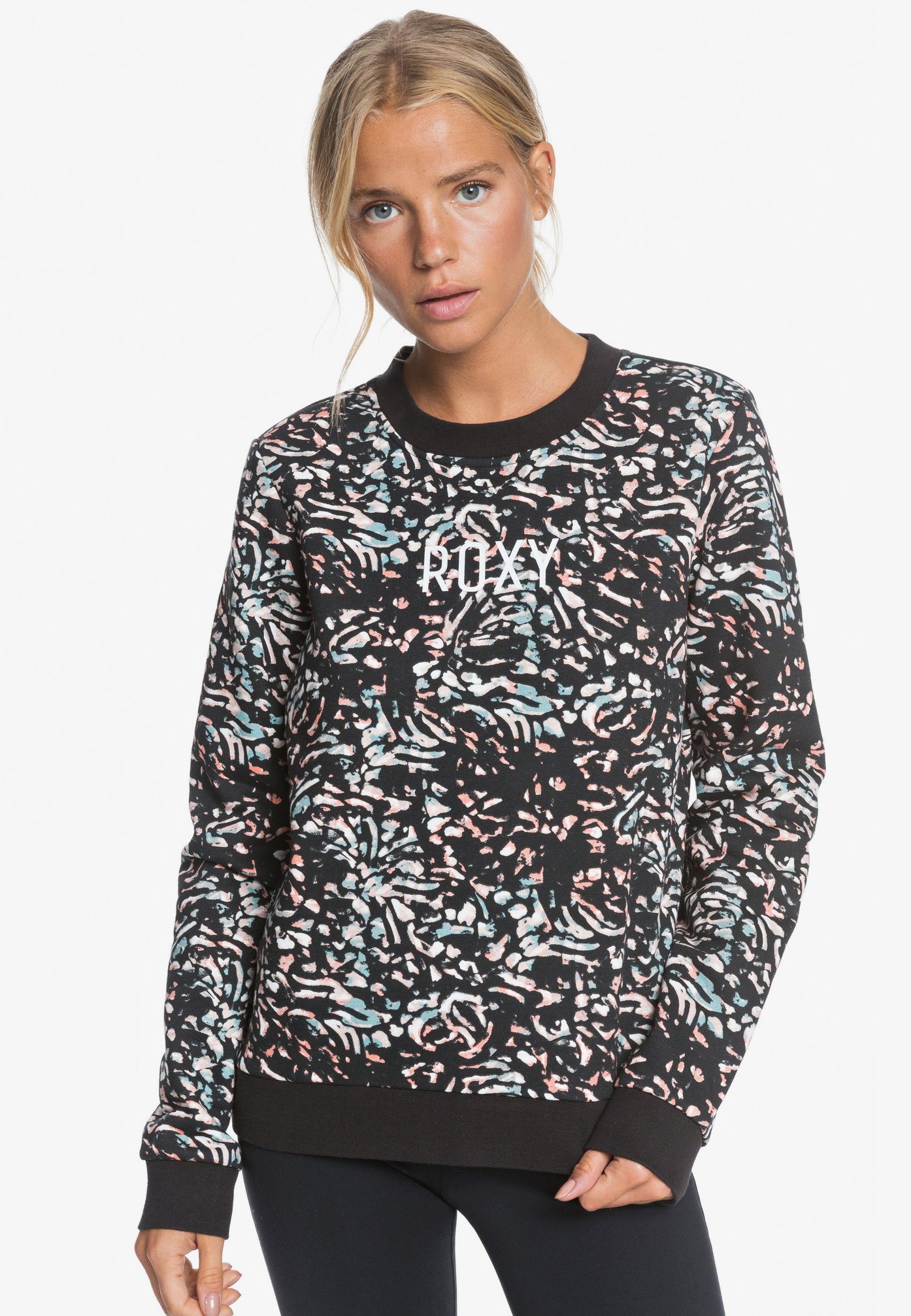 Mit Roxy Damen Sportbekleidung kann das Training losgehen Roxy SALTWATER Hoodie Damen hellblau im Online Shop von