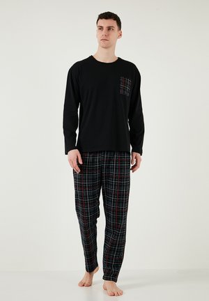 REGULAR FIT SET - Yöasusetti - black-smoke