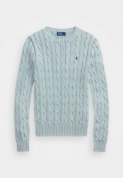 Polo Ralph Lauren CABLE-KNIT COTTON CREWNECK SWEATER - Strikkegenser - light chambray