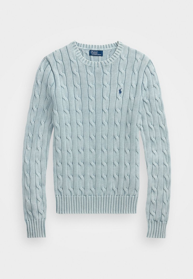 Polo Ralph Lauren CABLE-KNIT COTTON CREWNECK SWEATER - Stickad tröja - light chambray