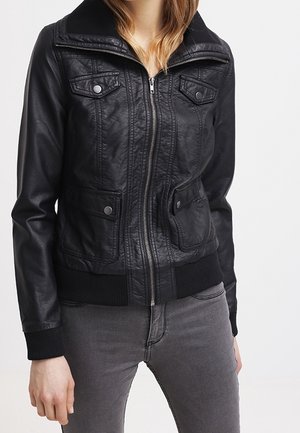 Veste en similicuir - black