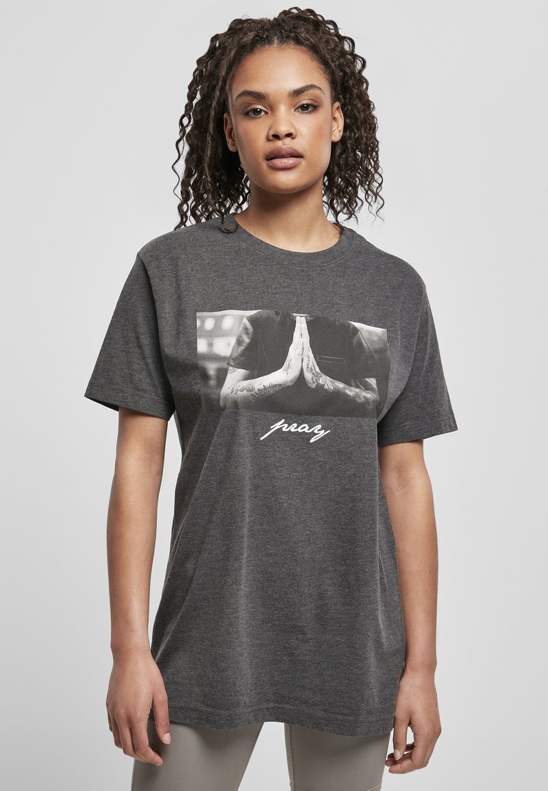 Mister Tee PRAY - T-shirts print - charcoal