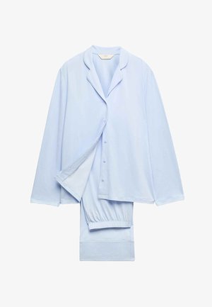 Marks & Spencer, SOFT TOUCH PRINTED REVERE SET - Conjunto de pijama - light blue