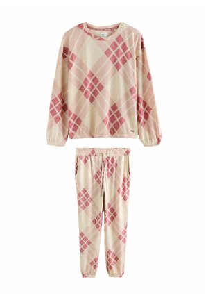 SET   - Nachtwäsche Set - pink argyle