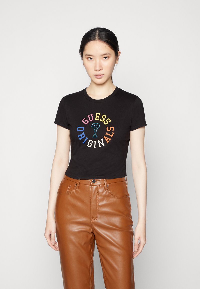 Guess Originals VINTAGE BABY TEE Tshirt imprimé jet black/noir