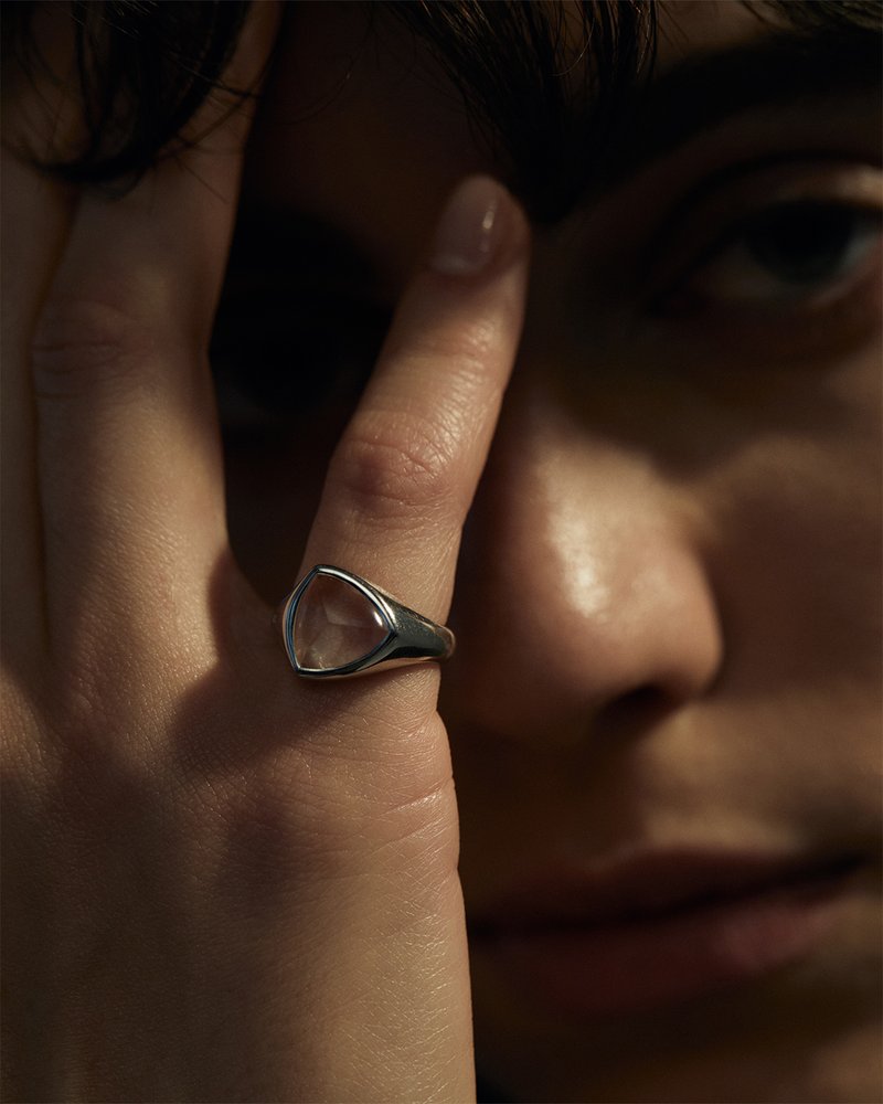 Avgvst TRILLION SIGNET - Gredzens - silver-coloured