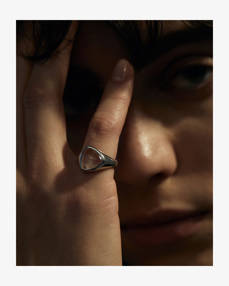 Avgvst TRILLION SIGNET - Gredzens - silver-coloured