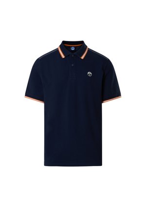 North Sails, WITH STRIPED TRIMS - Polo - navy blue