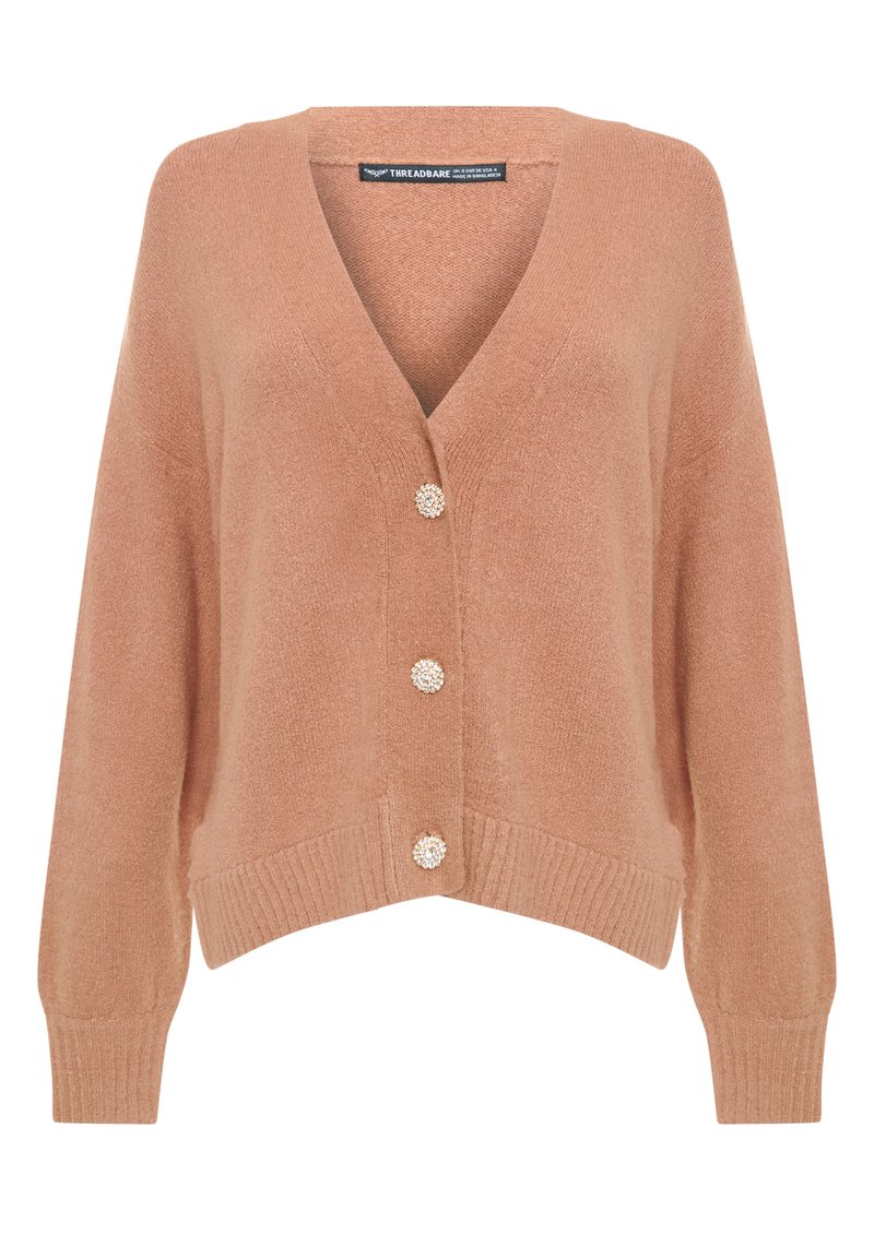 Damen Strickjacken | Threadbare THREADBARE BREANNA JEWEL BUTTON Strickjacke brown/braun - RD69233 Damen Strickjacken | Threadbare THREADBARE BREANNA JEWEL BUTTON Strickjacke brown/braun - RD69233