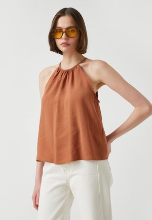 HALTER NECK - Top - coffee