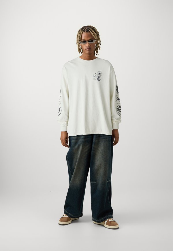 NATURE DRAWING TEE UNISEX - Long sleeved top - ecru4