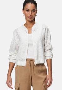 zero - MIT LOCHSTICKEREI - Bomber Jacket - brilliant white Thumbnail Image 1