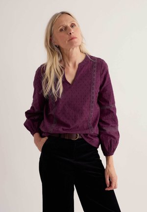 Seasalt Cornwall, SEASALT CORNWALL FOUNTAIN GRASS TOP - Blouse - purple - dark hellebore