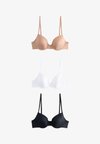 PAD PLUNGE FIT - A-E ULTIMATE COMFORT SMOOTHING 3 PACK - Bøjle-bh - black white nude
