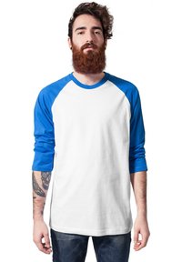 Urban Classics CONTRAST 3/4 SLEEVE RAGLAN - Langarmshirt - wht blu