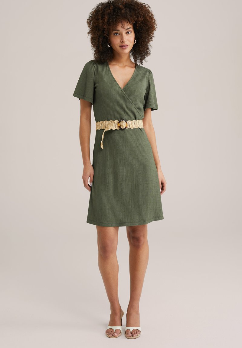 WE Fashion Day dress - army green/mottled green - Zalando