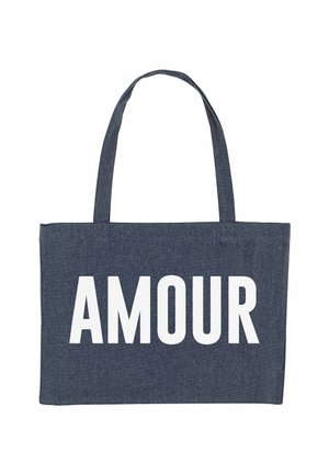 AMOUR TEXT PRINT - Shopping Bag - blue