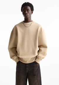 PULL&BEAR - ROUND NECK  - Sweatshirt - beige Thumbnail Image 1