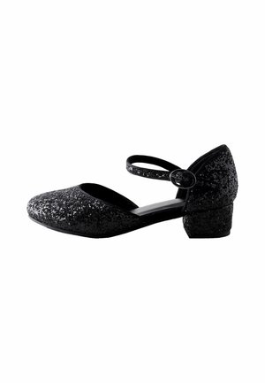 Next, NEXT - Ankle strap ballet pumps - black glitter