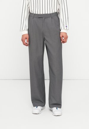 WIDE SEAMLESS TROUSERS - Trousers - grey