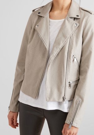 Imitatieleren jas - grey