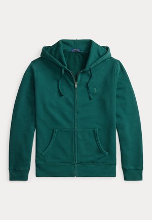 GARMENT-DYED FLEECE FULL-ZIP HOODIE - Cipzáras pulóver - frond green