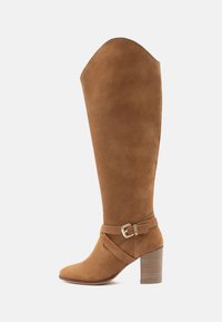 LEATHER - Stivali alti - cognac