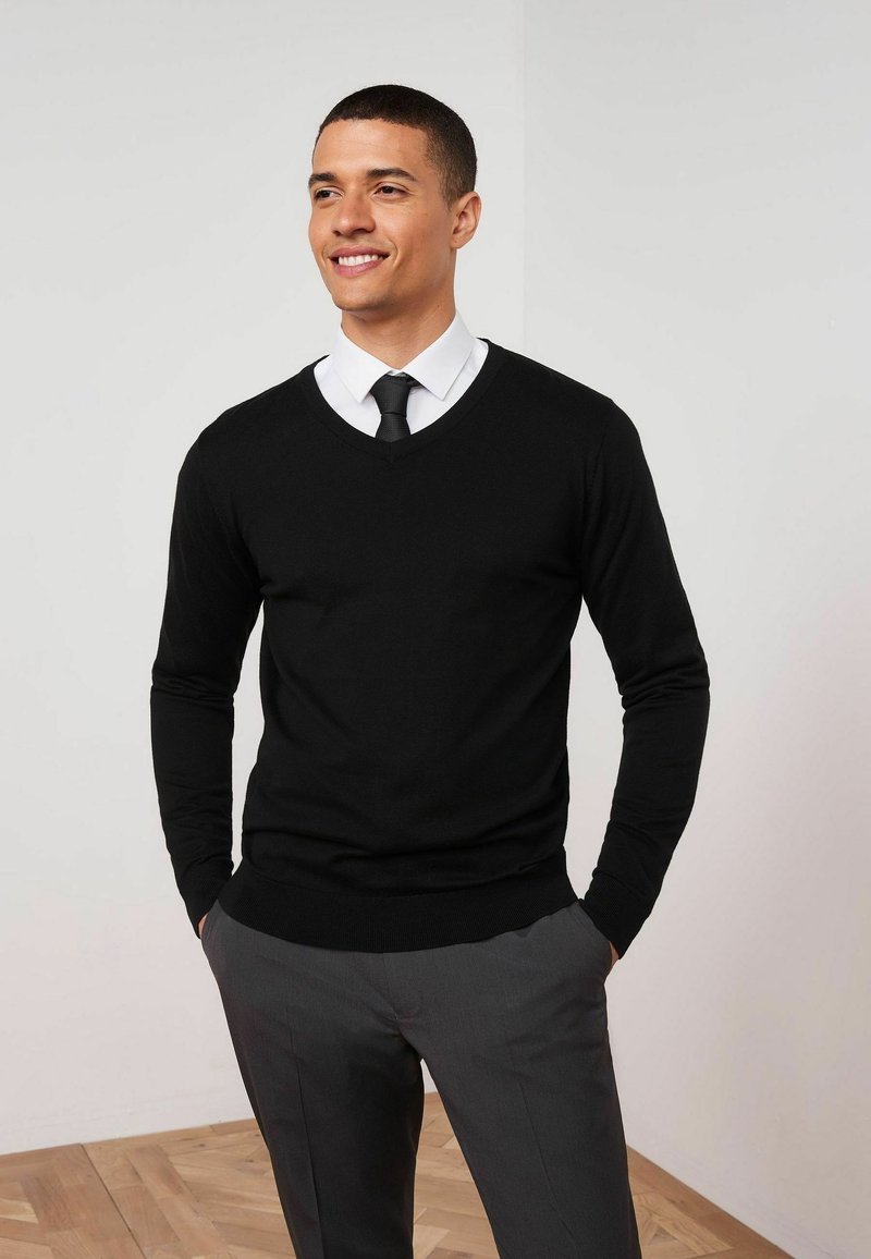 Next RICH V-NECK - Neule - black