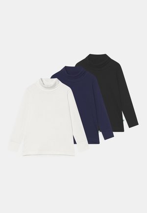 3 PACK - Maglietta a manica lunga - offwhite/ultramarine/black